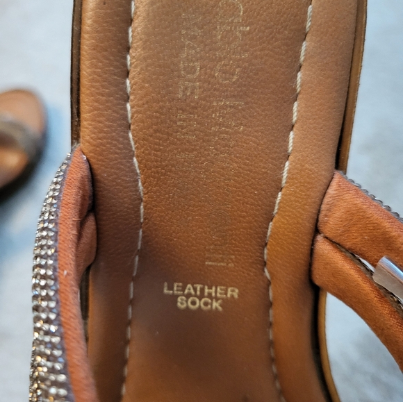 Fabio Maggenti Wedge Sandal Rose Gold sequin size 8 - Picture 5 of 5